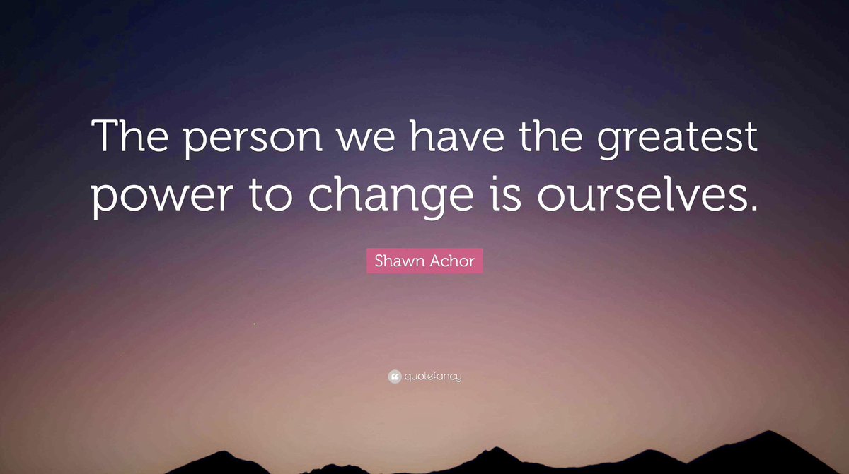 “The person we have the greatest power to change is ourselves.”

A great quote from <a href="/shawnachor/">Shawn Achor</a>, the NY Times bestselling author of The Happiness Advantage (one of my favorites) and Big Potential.

Image via <a href="/Quotefancy/">Quotefancy</a> 

#shawnachor 
#happinessadvantage