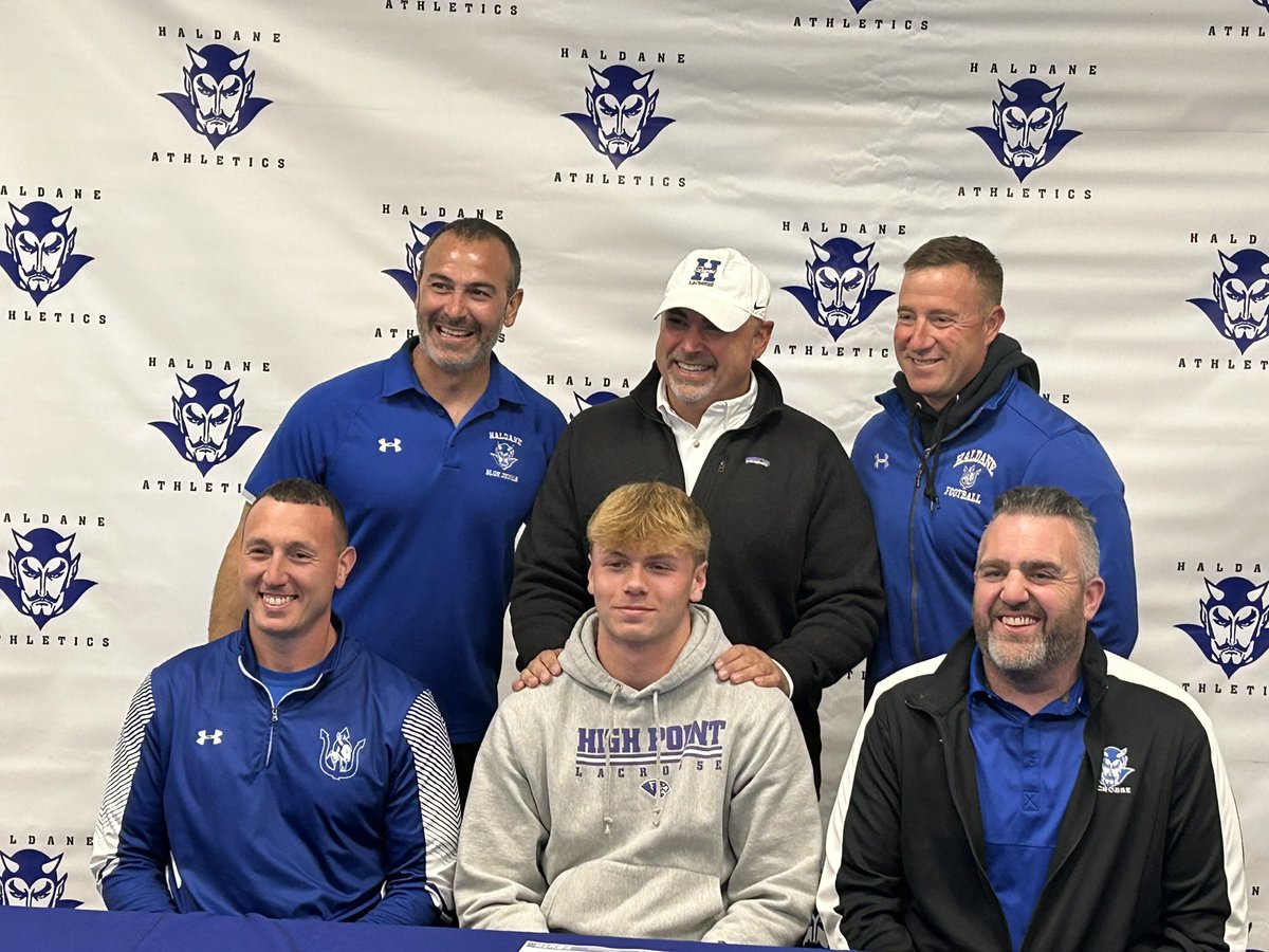 HBlueDevils's tweet photo. Congratulations to Evan Giachinta on signing his NLI to play men’s lacrosse at High Point University. https://t.co/pQSidhdnXv