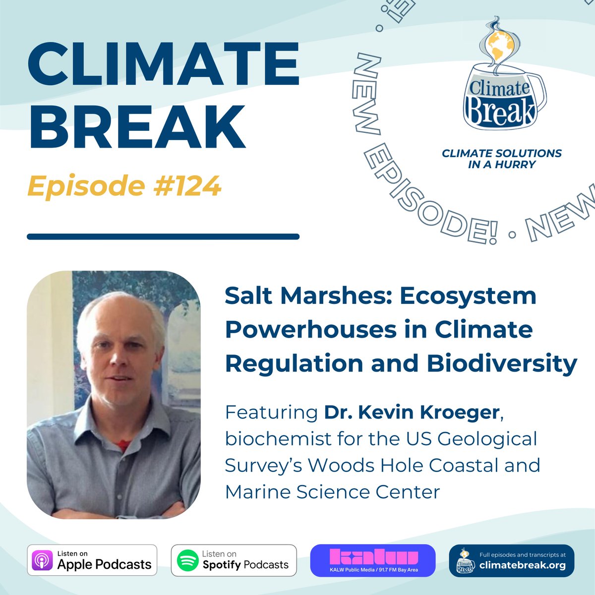 How can we restore coastal wetlands to capture carbon?

We sit down with Dr. Kevin Kroeger, a biochemist for the US Geological Survey’s Woods Hole Coastal and Marine Science Center. Dr. Kroeger discusses how salt marshes can mitigate climate change by sequestering carbon. 🌊🌎🎙️