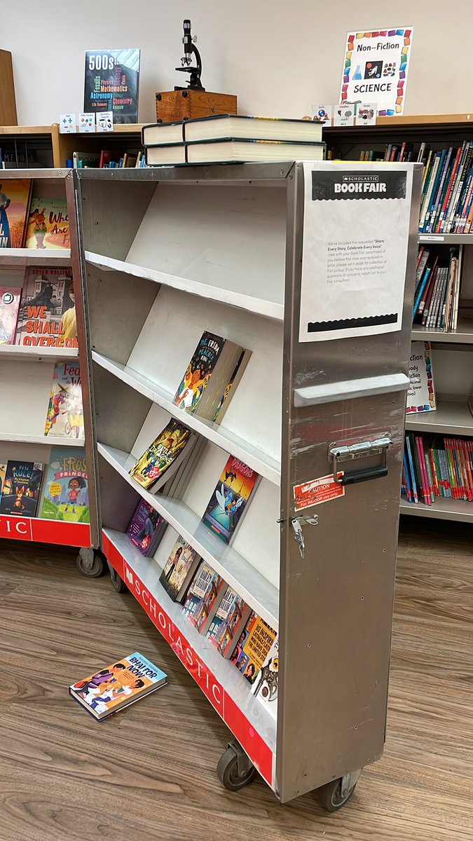 Had to stick with scholastic for our book fair  but I’m dismantling a certain case that did in fact arrive - I will be moving the books throughout our fair!!