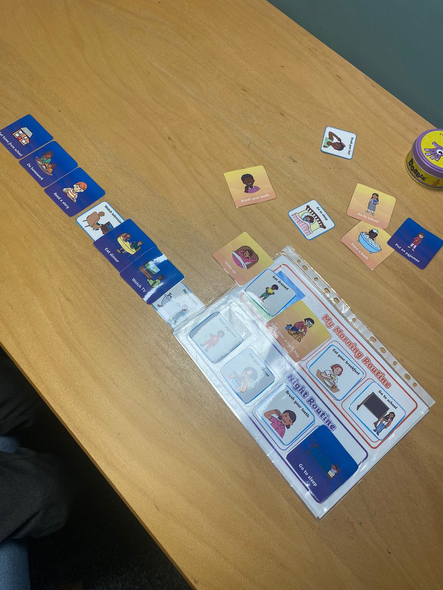 Doncaster_SN's tweet image. Some work completed today around bedtime routines and sleep with a young child today. And then to finish off the session a round of dobble was in order!
#bedtime #sleep #bedtimeroutines #knowyourschoolnurse #zone5to19
