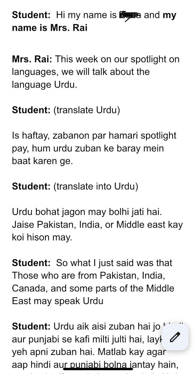 Another one of our multilingual students at <a href="/PLRobertsonPS/">P.L. Robertson</a> did a superb job giving a Spotlight announcement on the language Urdu❣️🌏💡 <a href="/HaltonDSB/">HDSB</a> <a href="/HDSBEquity/">HDSB Human Rights, Equity & Inclusive Education</a> <a href="/HDSB_smhwb/">HDSB student mental health and well-being</a> <a href="/HDSBESLelem/">Elementary English Language Learner</a>