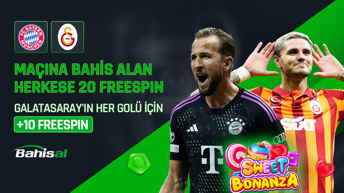 BahisalResmi's tweet photo. Bahisal'dan Üyelerine Özel Benzersiz Fırsatlar!🥳

#BayernMunih 🆚 #Galatasaray maçına bahis alan herkese Sweet Bonanza oyununda 20 FREESPIN HEDİYE!

Detaylar için hemen giriş yap!👇

https://t.co/Cg2y33aLOC

#futbol #galatasaray #casino #sweetbonanza #freespin #bahis #bahisal https://t.co/4pWeUmMJSU