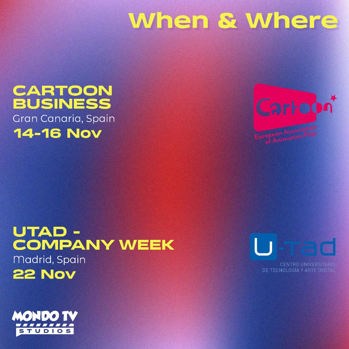 This November is going to be pretty busy! Our team will be attending different industry events this month, and we can't wait to see you around! 🖖

📅 Here our events' agenda: