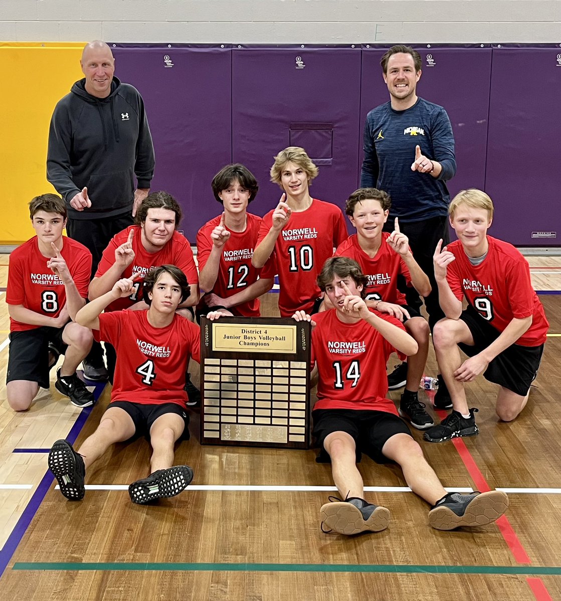 The Jr Boys Volleyball team is off to CWOSSA! After a tough regular season, the boys went into the tourney as underdogs and through some excellent play and a resilient attitude, they captured the D4 Championship! Best of luck next week!