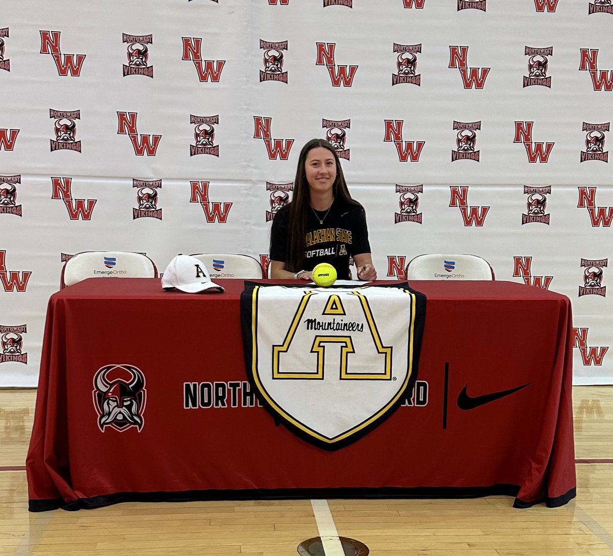 NWGuilfordWBB's tweet photo. Today, @belvaradi2024 signed to continue her career as a student-athlete with @AppStateSB and her Viking basketball family couldn’t be prouder! #SIGNINGDAY #GoApp https://t.co/zXSwfz9O6A