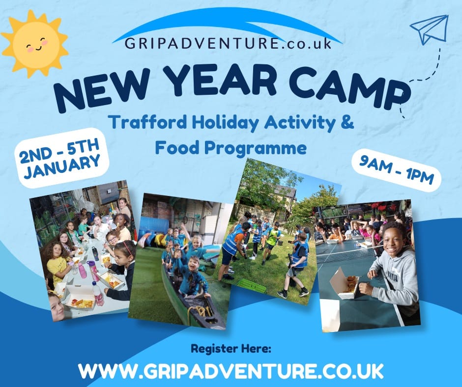 LifeInSale's tweet image. 🛶 @gripadventure has put together a FREE New Year Camp for all young people in receipt of free school meals or deemed to be from a low income.

Know somebody who would jump at the chance to take part? 

Register now 👇

tickettailor.com/events/gripadv…

#SaleTown #M33 #Community