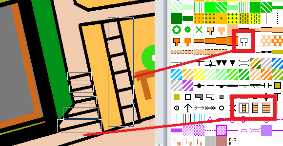 The current OCAD blog shows various options for drawing stairs.
If stairs are drawn using the Stairway mode, the tread depth is now also displayed.
ocad.com/blog/2023/10/d…