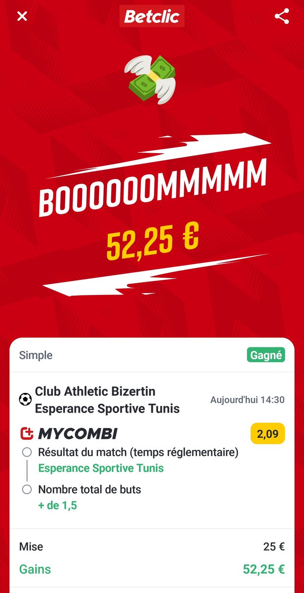 TheKingoftip's tweet photo. Ettttt ouiiiii !!!! Gagné !🔥🔥👊👊✅️✅️

Bravo à ceux qui m'ont suivi !!! 

#teamparieur https://t.co/9glXtsN5v7
