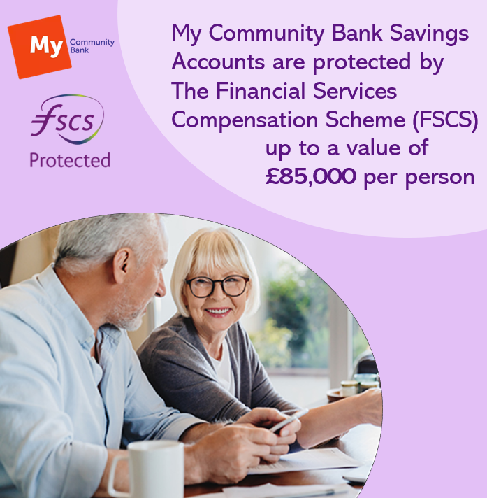 My Community Bank is covered by the FSCS who can pay compensation to depositors if a credit union is unable to meet its financial obligations. An eligible depositor is entitled to claim up to £85,000.

#FinancialFreedom #FinancialLiteracy #safety  #PersonalLoan #loans  #saving