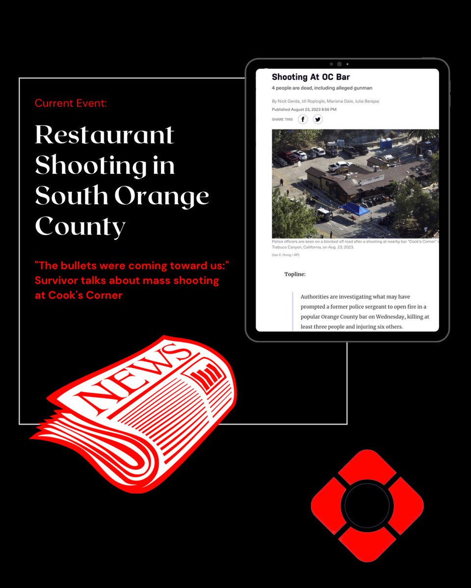 globalxsafety's tweet image. 🚨Recent Current Event In 2023🚨

Our training is equip for you and your employees to learn the proper safety techniques to navigate through an active shooter situation.

#activeshootertraining #cookscorner #orangecounty #safetytraining #oc #news #currentevent #globalsafety