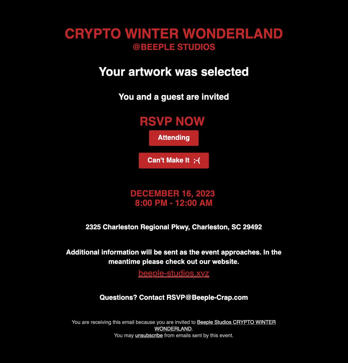 nftgothsa's tweet photo. 📢 I am proud to announce that my latest work, "The End of Crypto Winter", created especially for @beeple Studios' upcoming "CRYPTO WINTER WONDERLAND" themed event, has been selected for the exhibition 🔥🙏 https://t.co/S7I2UyPyop