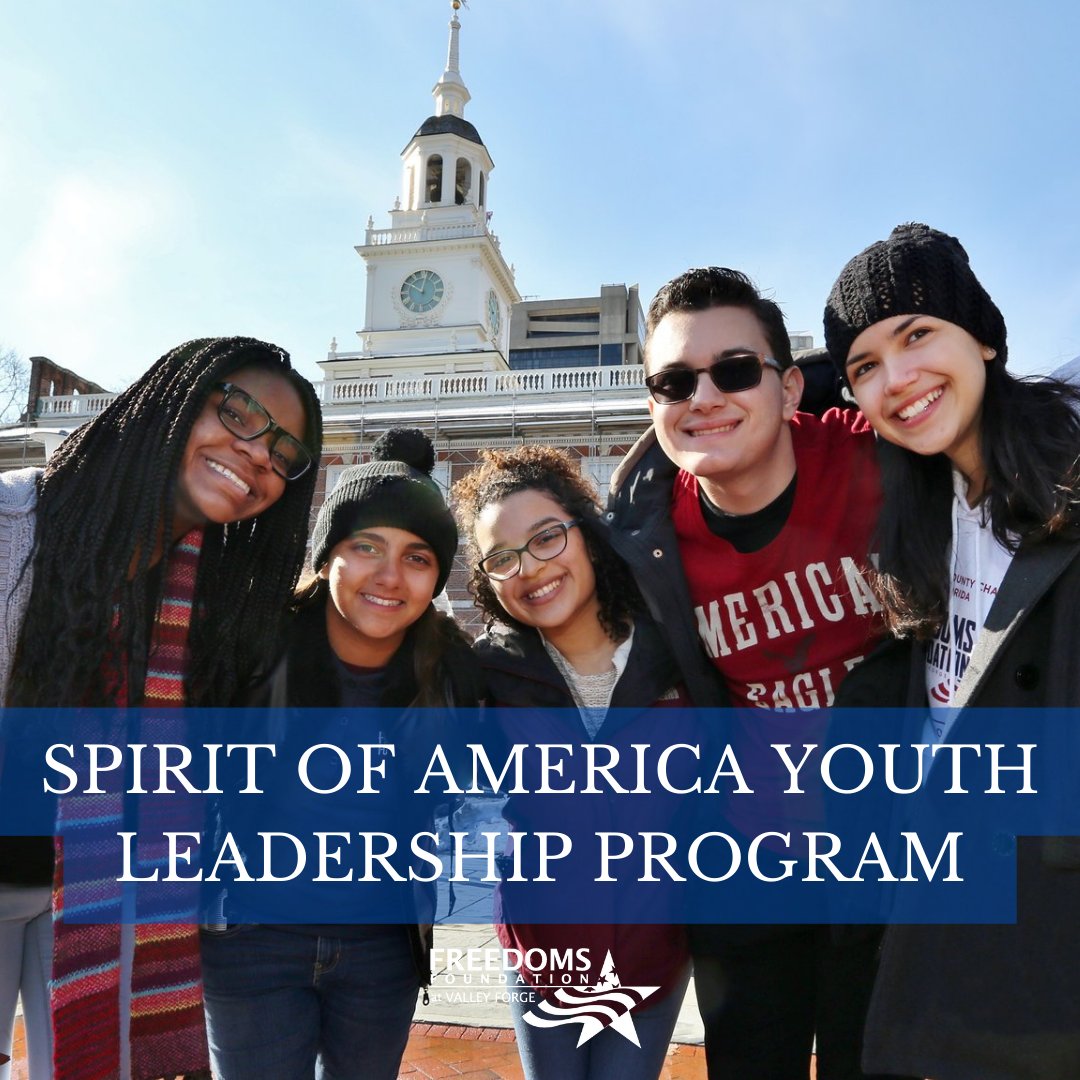 foundingforward's tweet photo. We are now accepting applications for our 2024 #spiritofamerica programs! This immersive, four-day experience is open to high school students nationwide. Scholarships are available. Visit https://t.co/qMG1zDLVUX or email spiritofamerica@ffvf.org for details. #FFVF https://t.co/xdbQQ66mzg
