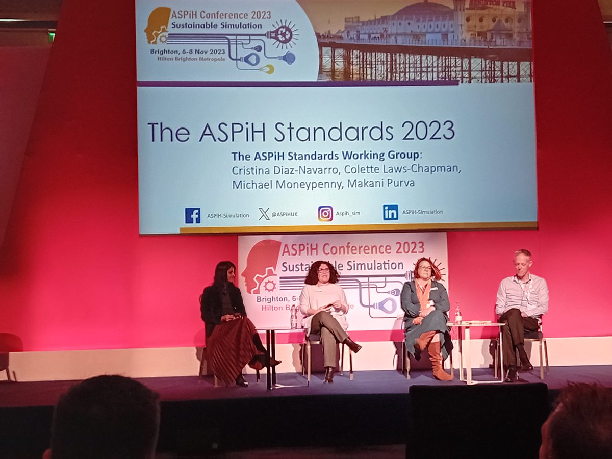 Delighted to be able to share this work with the simulationcommunityworldwide. Thanks for this opportunity, @ASPiHUK A great team and international contributions have shaped the ASPiH Standards 2023. aspih.org.uk/standards-2/