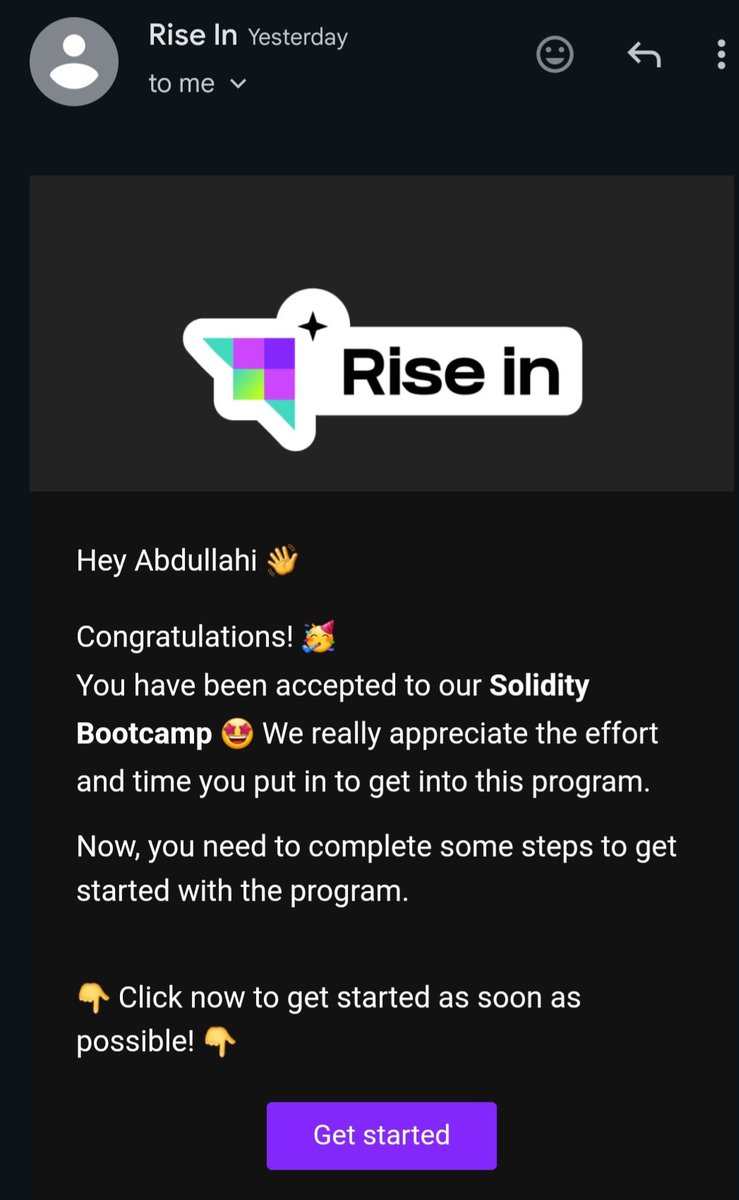 Abdullahi_Ab_di's tweet photo. Just got into solidity bootcamp at @risein_com. Happy to start learning solidity and improve my web3 development journey.
#Soliditybootcamp
#web3
#Blockchain https://t.co/24k28RlfIE
