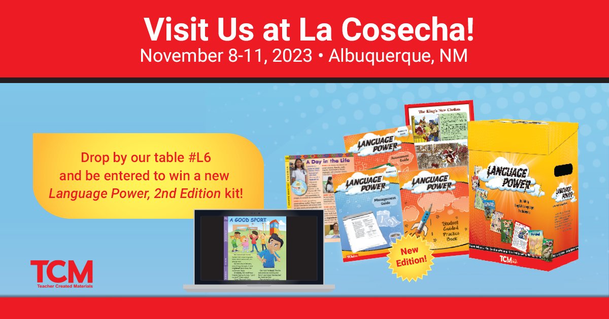 Are you at #LaCosecha2023? Drop by table # L6 to be entered to win a NEW Language Power, 2nd Edition kit!

We can't wait to see you there😎