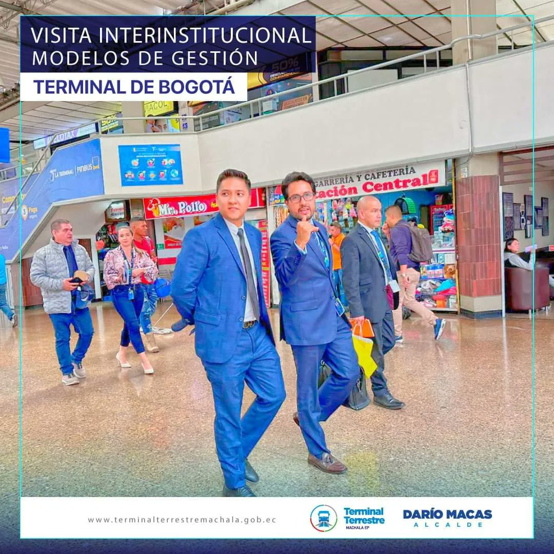 Representante del TerminalTerrestredeMachala visitaron el #TerminaldeTransportedeBogotá, el objetivo de este encuentro interinstitucional fue el intercambio de modelos de gestión y a su vez generar lazos de trabajo para futuros proyectos en relación a la operatividad y transporte