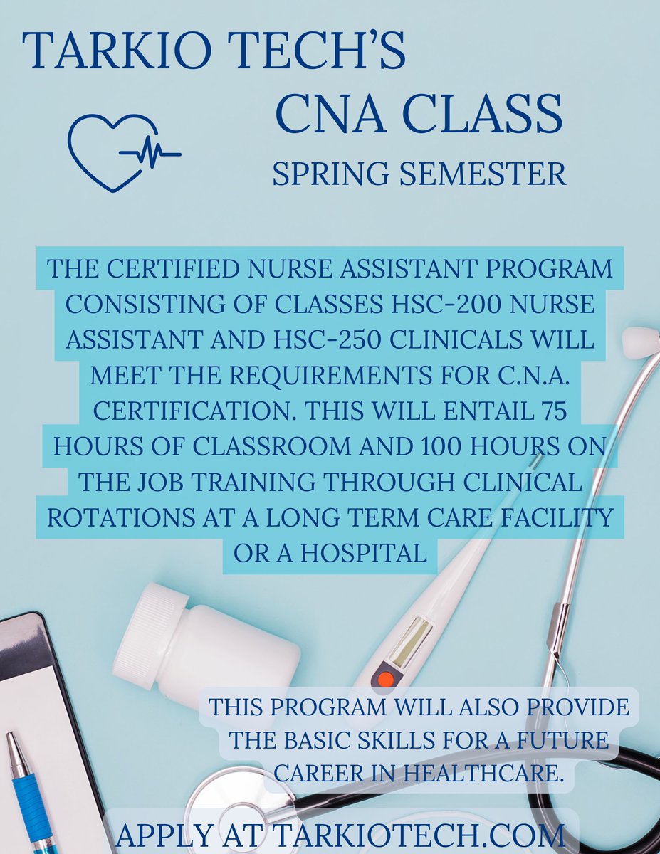 TarkioTech's tweet image. Spring semester begins January 2nd! Go to tarkiotech.net to apply!