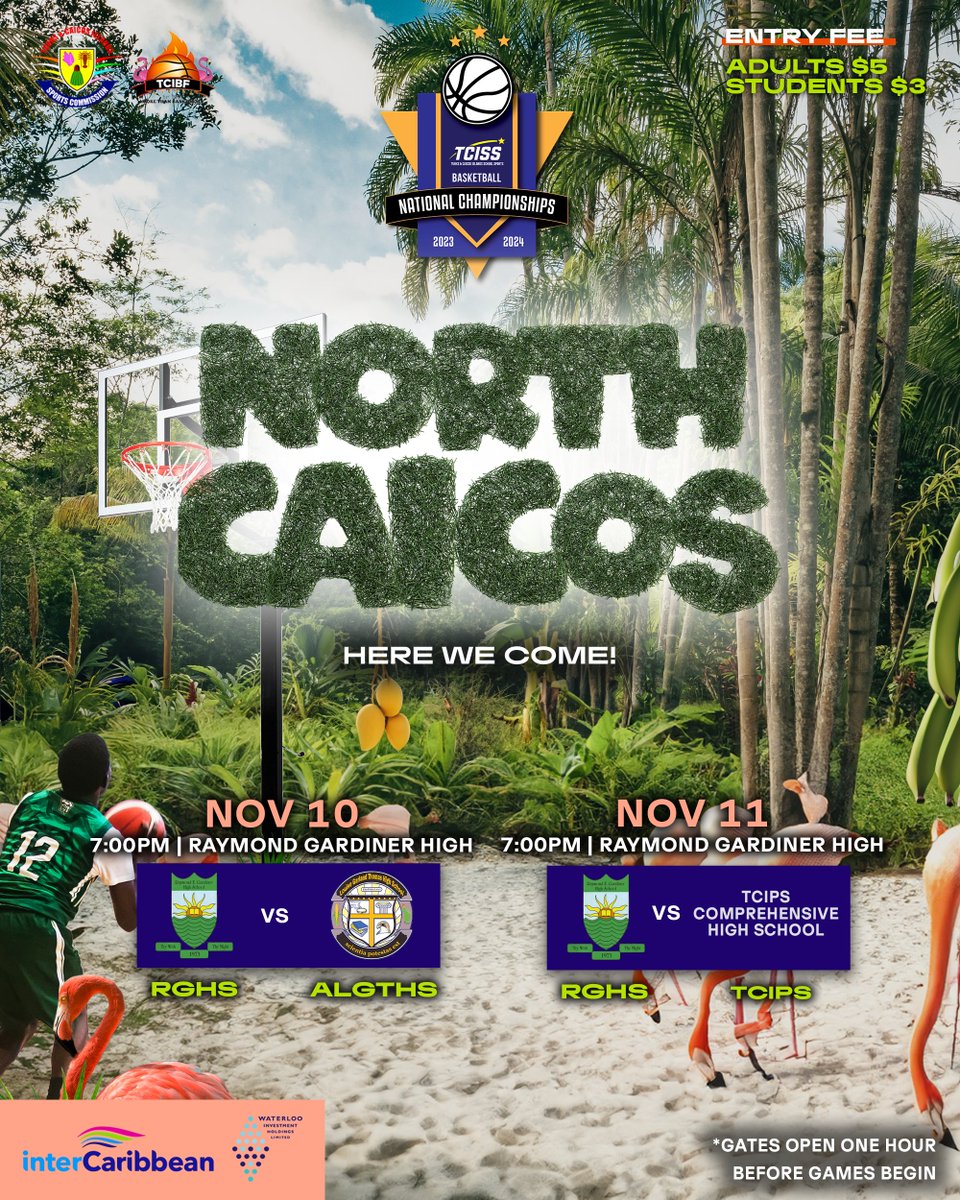 sports_tci's tweet photo. Inter-High Basketball is doing an island tour! Book your tickets because you're coming with us π«π€
Full schedule: https://t.co/9exEHBJWG1
#TCISS #morethanjustsports #turksandcaicos #basketball https://t.co/rl66sd5xlP