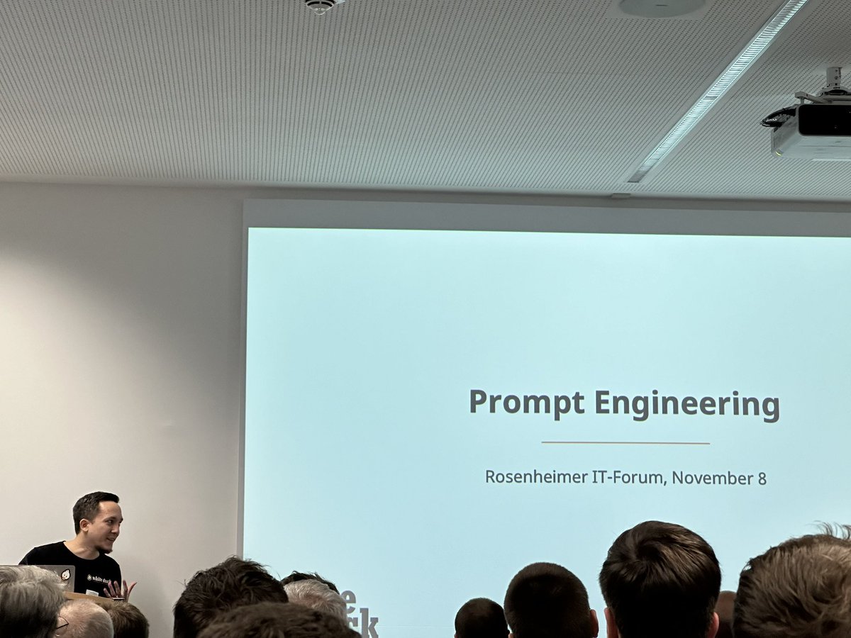 🙌 Today we are joining our lokal IT forum focusing on #AI and software development. 

Of course we also contributed a talk: Our Cloud Solutions Architect <a href="/a_ratzenberger/">André Ratzenberger</a> is talking about Prompt Engineering best practices 🧑‍💻

#azure #openai #genai #promptengineering