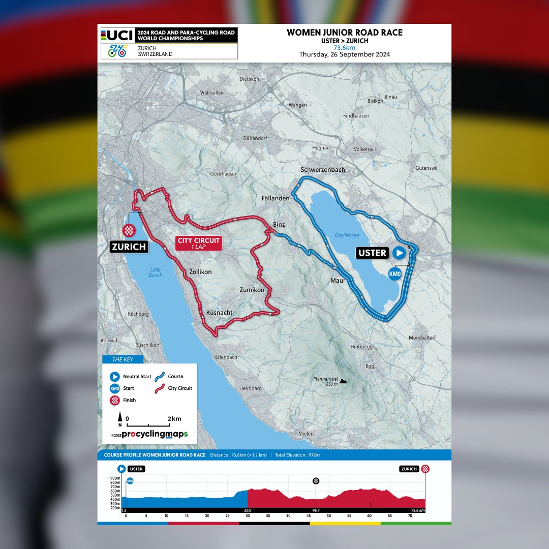 UCI_cycling's tweet photo. We are thrilled to reveal some of the Road Race courses of the 2024 UCI Road and Para-cycling Road World Championships🇨🇭 

➡️ Men Elite
➡️ Women Elite / U23
➡️ Men U23
➡️ Men Junior 
➡️ Women Junior

Coming 🔜 the Para-cycling Road Race courses 

@zurich2024 | #zurich2024