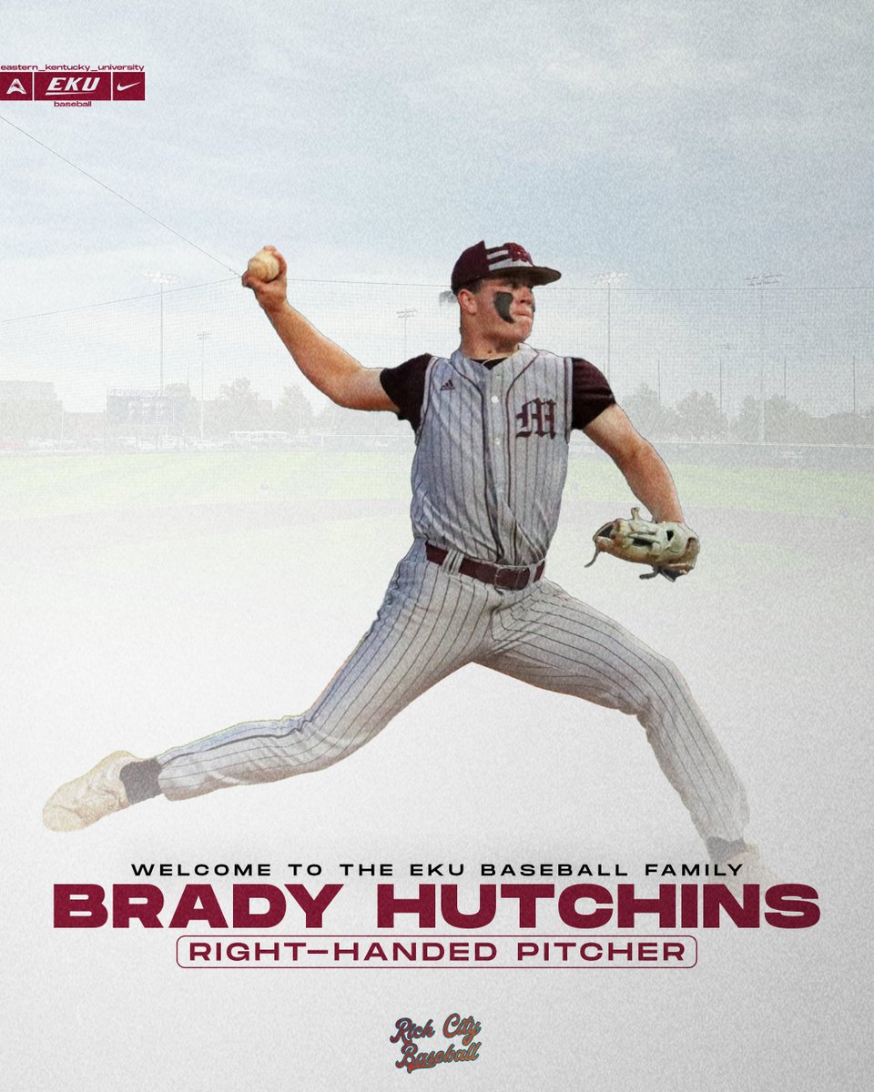EKU Baseball (@ekubaseball) on Twitter photo Bringing in some hurlers, including <a href="/hutchins_brady/">brady hutchins</a>.
Brady is a righty from Campbellsville, Kentucky and Marion County HS.
#GoBigE Bringing in some hurlers, including <a href="/hutchins_brady/">brady hutchins</a>.
Brady is a righty from Campbellsville, Kentucky and Marion County HS.
#GoBigE