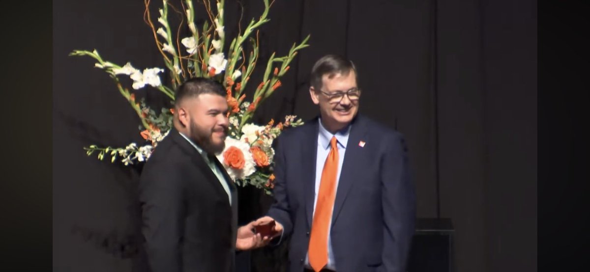 CruzCessia's tweet photo. We are so proud of my son! He is one step closer to achieving another goal in his life! #ring ceremony #shsuring #eatemupkats 🧡 https://t.co/fZYryDcCQ2