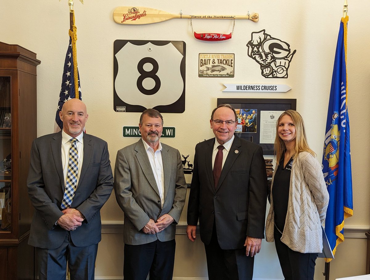 BillEsbeck's tweet photo. WSTA members were in DC this week with @sbloomfield15 and @NTCAconnect. We had great meetings with the Wisconsin delegation. Thank you @RepTiffany @RepVanOrden and @RepGrothman for your support of Wisconsin's #ruralbroadband providers! #buildbroadbandwithus #fiberbroadband https://t.co/Y3ZjnLjywh