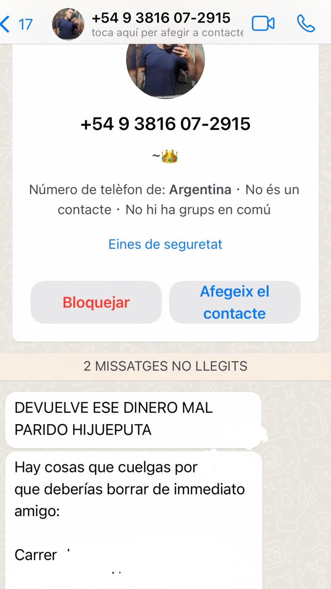 adeuraco's tweet photo. A continuació us adjunto exemples de les amenaces que rebem quan publica els nostres números i direccions als seus canals de Telegram: https://t.co/1bKfiuMRhx