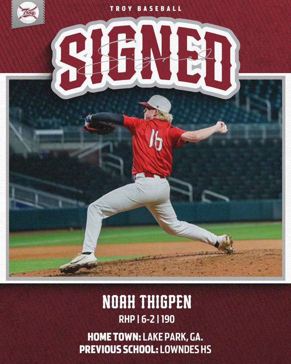 Bringing the 🔥 come 2024.

Everyone welcome our newest Trojan, Noah Thigpen‼️

#BoysOfTroy 🛡️| #OneTROY ⚔️⚾️