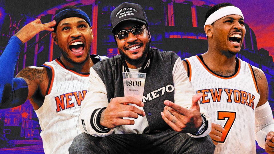 Trekked to the Garden to chat up @carmeloanthony about retirement, tequila, the future of the NBA and the possibility of seeing his No. 7 hanging in the MSG rafters one day for @GQSports. gq.com/story/carmelo-…