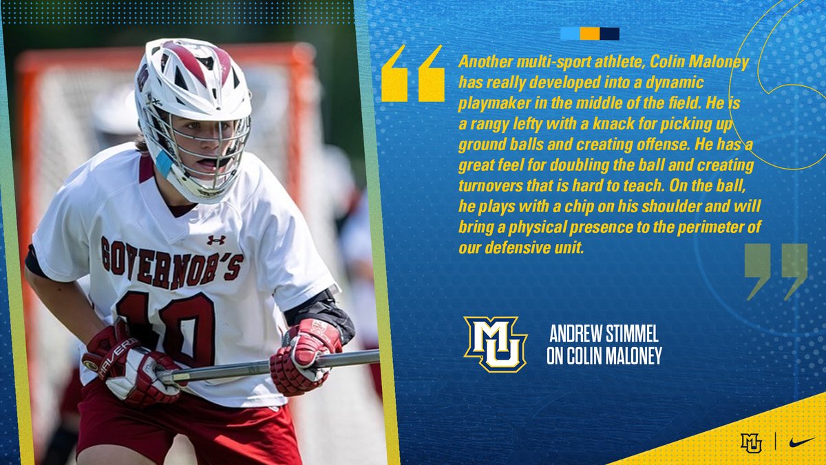 🗣 @MUCoachStim on the addition of Colin Maloney to the Marquette Lacrosse family. #WeAreMarquette