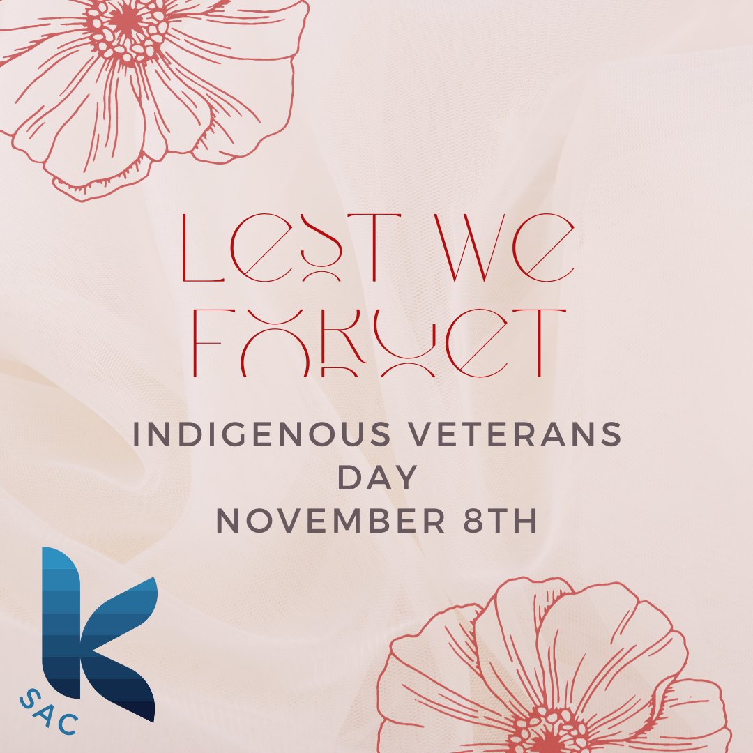 November 8th is Indigenous Veterans Day!
Did you know it is estimated that 12 000 Indigenous people served across WWI, WWII, and the Korean War? Today is a day to honour Indigenous veterans, and to show our appreciation for Indigenous people still serving.