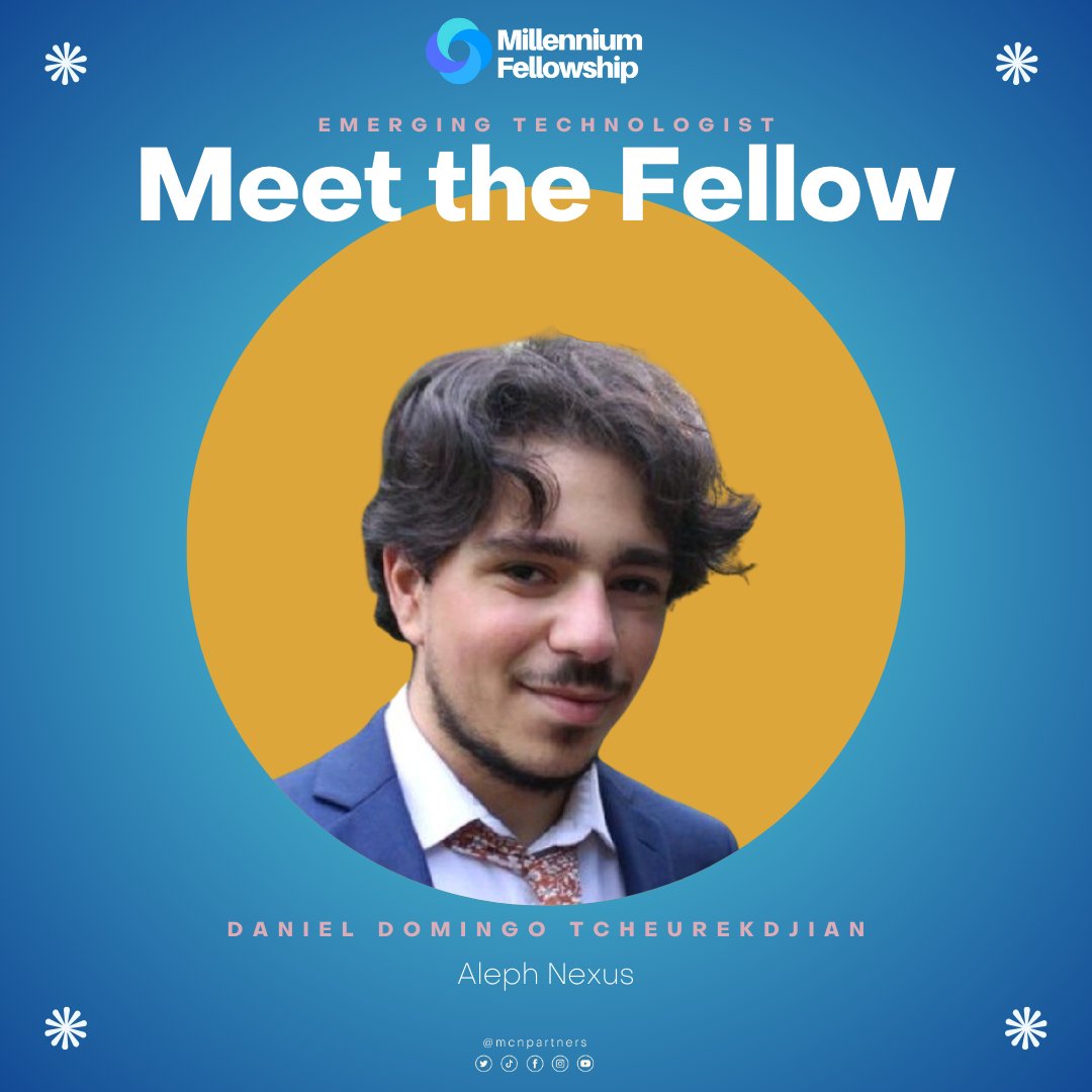MCNpartners's tweet photo. Meet Daniel Tcheurekdjian, an Emerging Technologist and Campus Director from The Ohio State University. 

He founded Aleph Innovations where he and his team are working towards the next step in medical technology, optimized for the public good

#MillenniumFellowship #innovation https://t.co/uWJBJva8u8