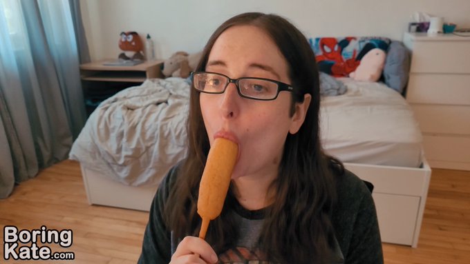 Last month I demonstrated how to eat a banana. Now it's time for you to learn how to eat a corn dog.<a href="/tag/blackdress"class="tags"><span>#blackdress</span></a><a href="/tag/hashtag"class="tags"><span>#hashtag</span></a><a href="/tag/trans"class="tags"><span>#trans</span></a><a href="/tag/clevage"class="tags"><span>#clevage</span></a><a href="/tag/transgirl"class="tags"><span>#transgirl</span></a>