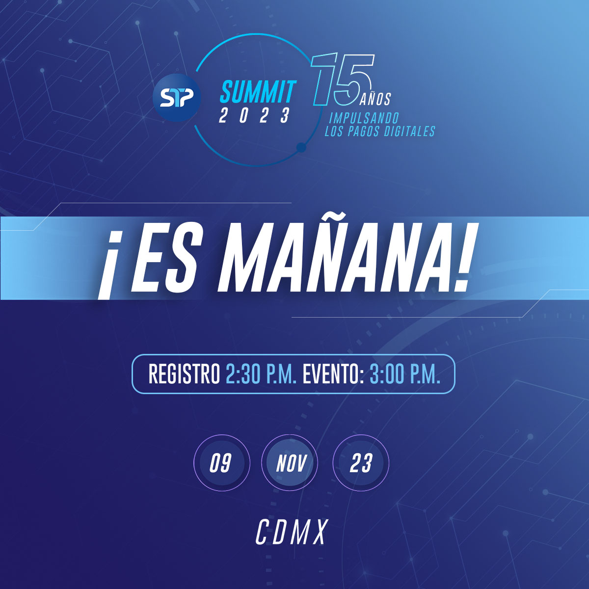 stpfintech's tweet photo. ¡Todo listo! Nos vemos mañana en el #STP_Summit 🚀
https://t.co/38jZJyTO8A https://t.co/HlnNDOWQBV