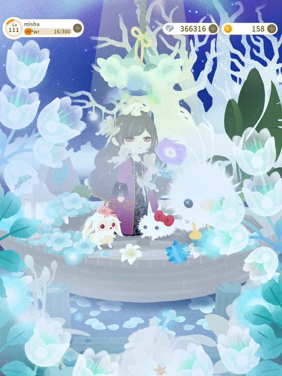 ﾘｳﾞﾘｰｱｲﾗﾝﾄﾞでﾏｲﾒﾛﾃﾞｨ&amp;ｸﾛﾐｸﾛﾐﾙｰﾑｶﾞﾁｬを天上まで回して､お情けでgetしたｸﾛﾐﾓｰﾄﾞﾍｱ｡
やっとご主人様っぽい髪型になったﾔｯﾀ~ ٩(ˊᗜˋ*)و
三体のﾘｳﾞﾘｰの名前は勿論､｢我が君｣､｢ちびふわ｣､｢ほこり｣です(o´艸`)