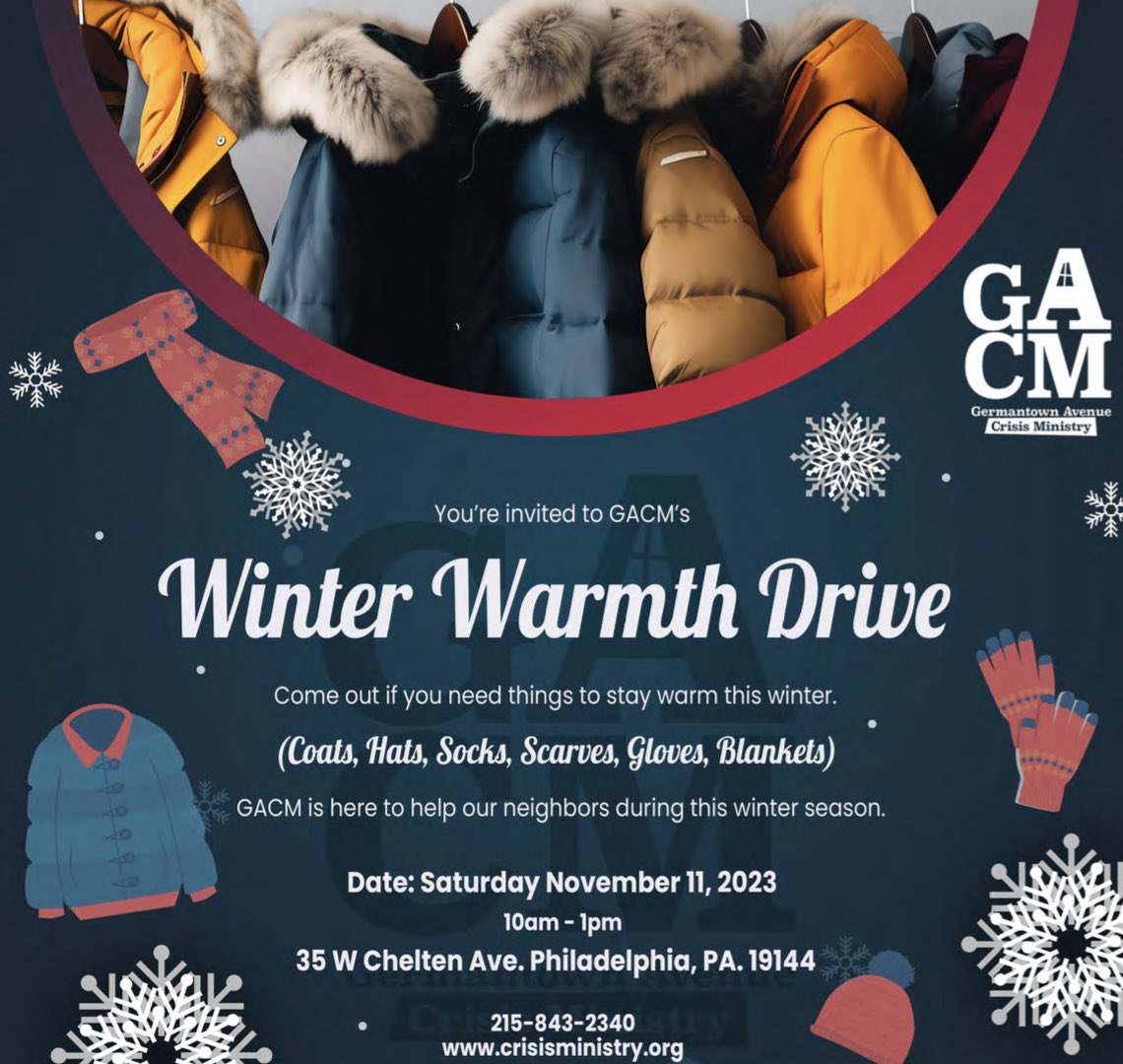 FPCGermantown's tweet photo. If you are in need or know someone in need of winter warmth items, stop by on Saturday! See flyer for further information. https://t.co/0UerD9iQgb