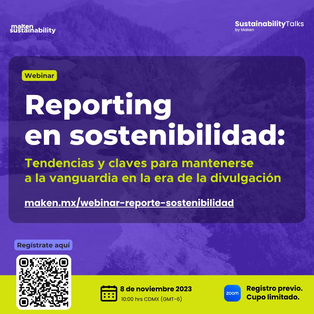 Estamos por comenzar nuestro webinar: Reporting en Sostenibilidad. Tendencias y claves para mantenerse a la vanguardia en la divulgación ESG. Aquí te compartiremos todos los detalles. #WebinarESG #Sustentabilidad #ReporteSostenible #DivulgacionESG