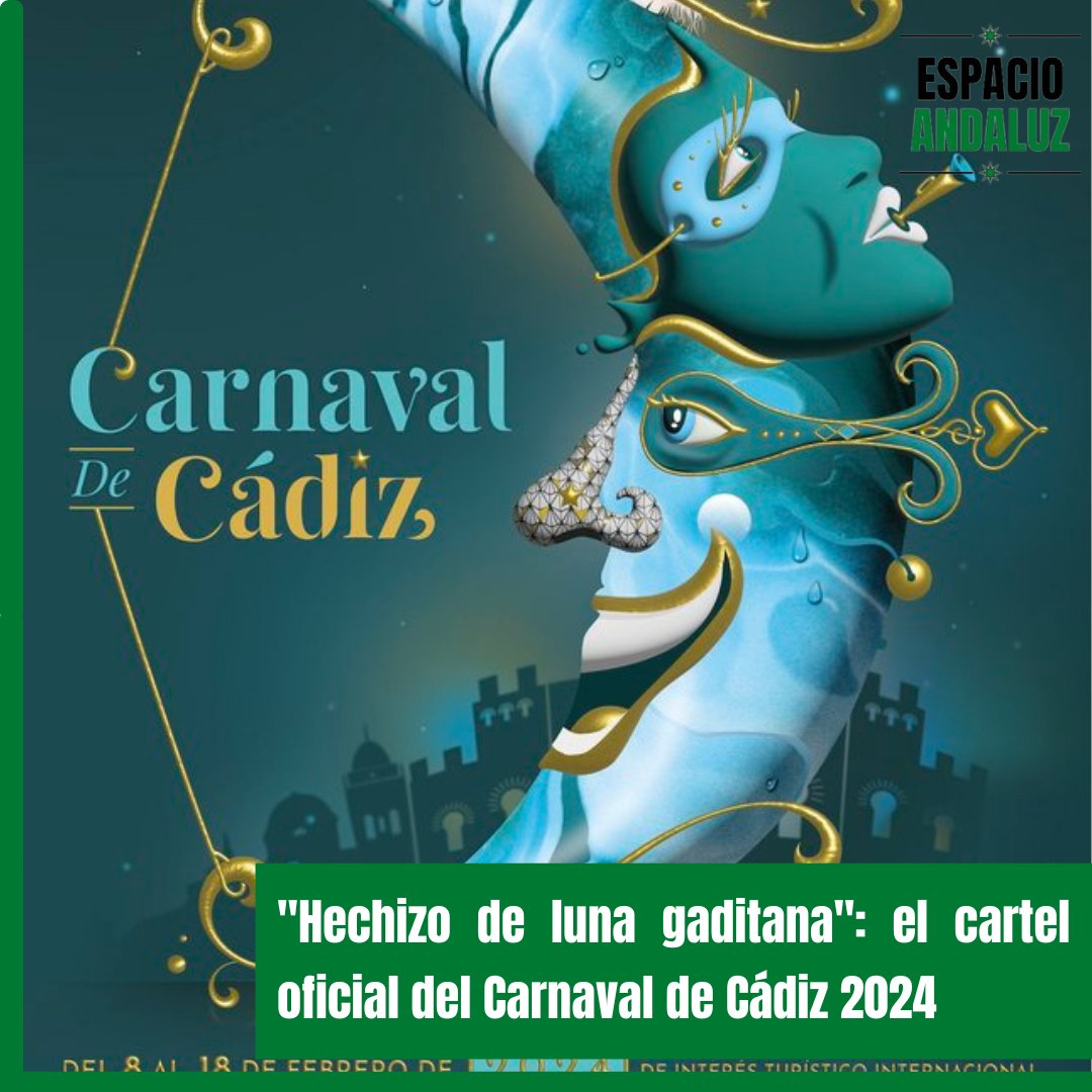 #CarnavalCádiz | 'Hechizo de luna gaditana': el cartel oficial del Carnaval de Cádiz 2024