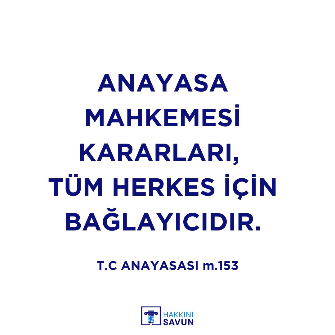hakkinisavuncom's tweet photo. AYM kararları, Anayasa'ya göre herkesi bağlar. Yargıtay 3.Ceza Dairesi, AYM kararına uymamak gibi bir yetkiye ve imkana sahip değildir. Ceza Dairesi'nin yaptığı eylem, Cumhuriyet tarihinde görülmemiştir. Başta barolar gelmek üzere, bu karara tepki gösterilmelidir. https://t.co/ziIJ4qqpsD