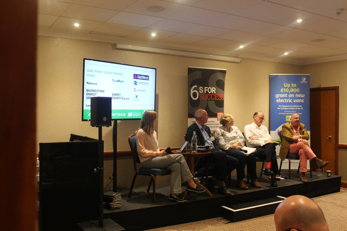 We've had a fun time up at <a href="/ApolloHotelUK/">Apollo Basingstoke</a> working with <a href="/hantschamber/">Hampshire Chamber of Commerce</a> &amp; Dest. Basingstoke today providing AV (mics,screen,stage,PA) at their 'Unlocking Hampshire's Green Potential' event.
We also had a display table, helping us to talk to businesses about possible event projects.