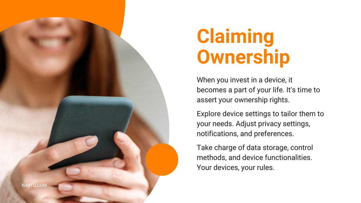 nabto_com's tweet image. 📢  Our #connected devices aren't just gadgets, they're essential tools in our #tech-filled world. 
⠀
But do you truly own them? Corporations often hold the power of their devices.
⠀
Regain #devicecontrol and learn why it matters. Find out more 👉🏼 thefastmode.com/expert-opinion…