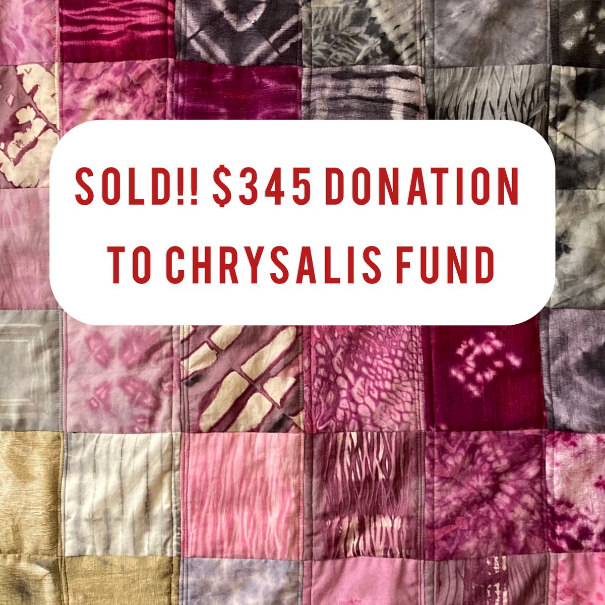 The silent auction closed yesterday and all $$ sent to @EntsocAmerica #chrysalisfund to support insect education! 
The quilt will live at OSU ento dept 👏👏
Thanks to everyone who supported this #collaborativeart project!  
#insectdye  #entsoc22  #entsoc23