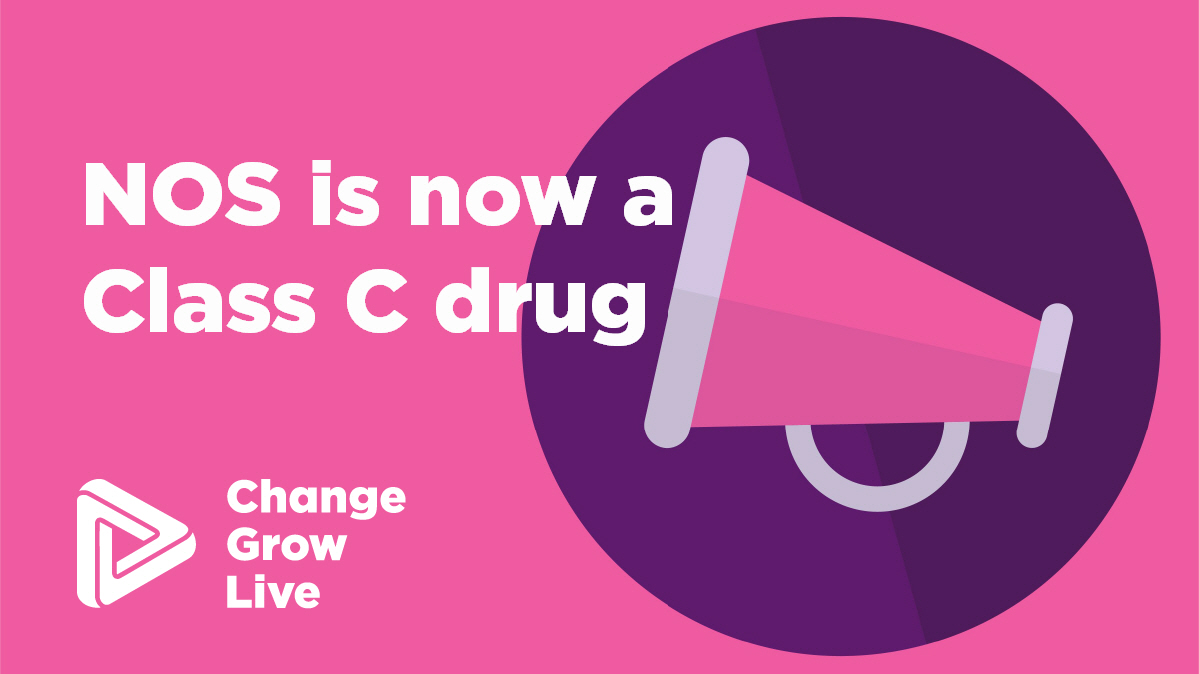 From 8th November 2023, nitrous oxide (NOS) is becoming a Class C drug. It will be illegal to be in possession of nitrous oxide from today. There will be some exceptions for people who use NOS in their work, like culinary or medical staff. To learn more: changegrowlive.org/help-your-mate