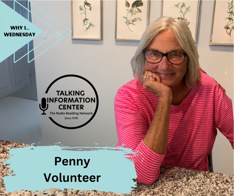 TICNetwork's tweet image. "1) I love to read and want to promote reading for others; 2) I want to increase access to reading resources for visually impaired people around the world; and 3) I love to read aloud —probably an extension of my many years of acting and teacher training...". - Penny, Volunteer
