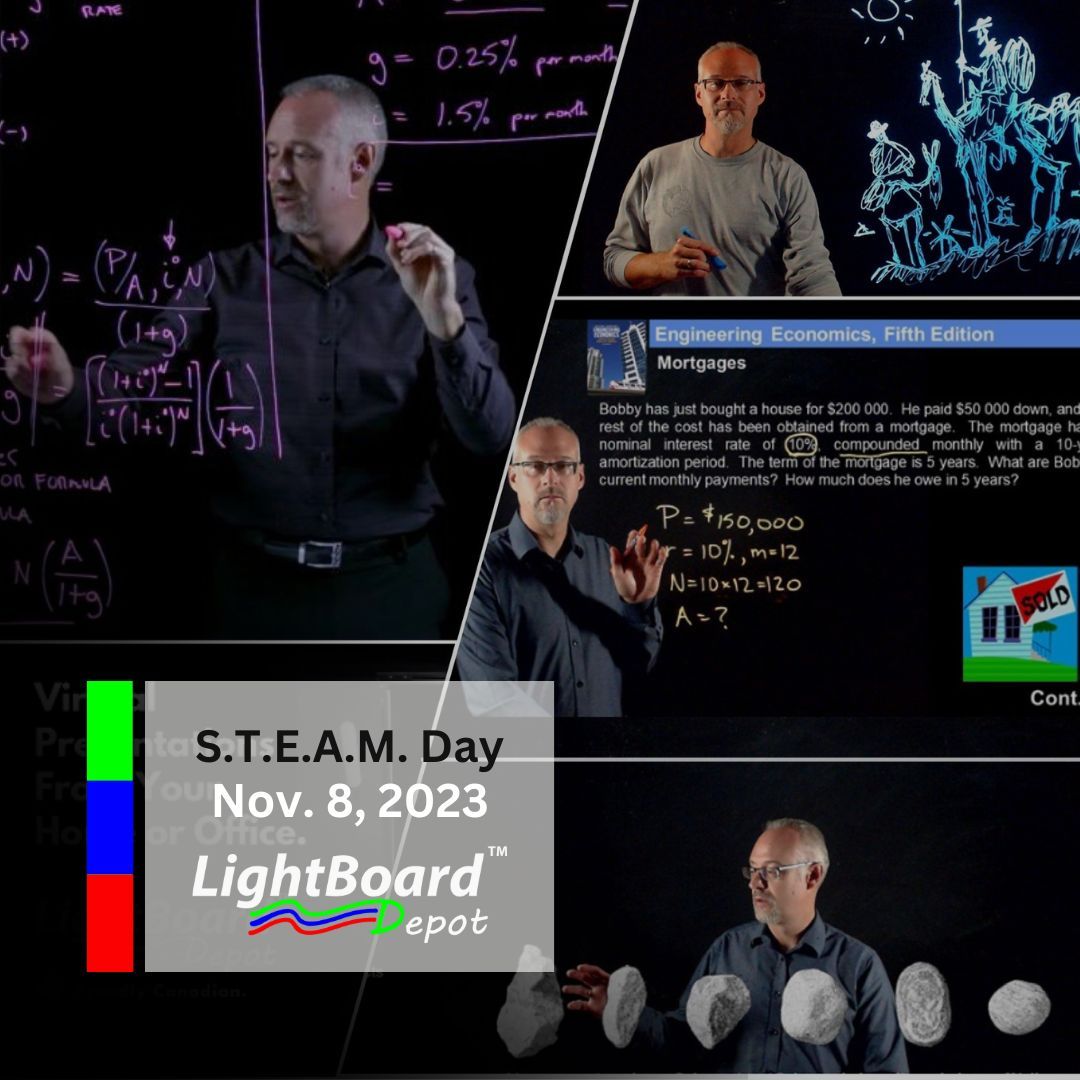 Today, we celebrate #Science, #Technology, #Engineering, #Arts, and #Mathematics (#STEAM). 🚀 👩‍💻 At The LightBoard Depot, we create innovative #TeachingTools to bring these subjects to life.

Visit lightboarddepot.com to unlock a world of educational opportunities!

#EdTech