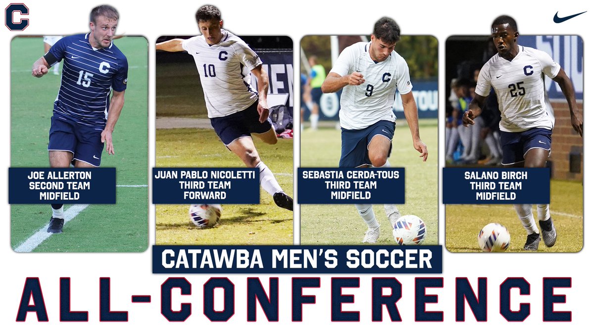 .<a href="/Catmsoc/">Catawba Men's Soccer</a> earns 4⃣ All-SAC honorees!

Release | bit.ly/47r24XN

#DelayedNotDenied