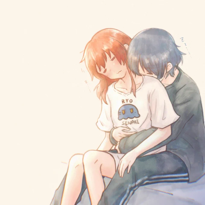 #リョウ喜多 夜更かしした、朝起きた後まだ眠い2人 