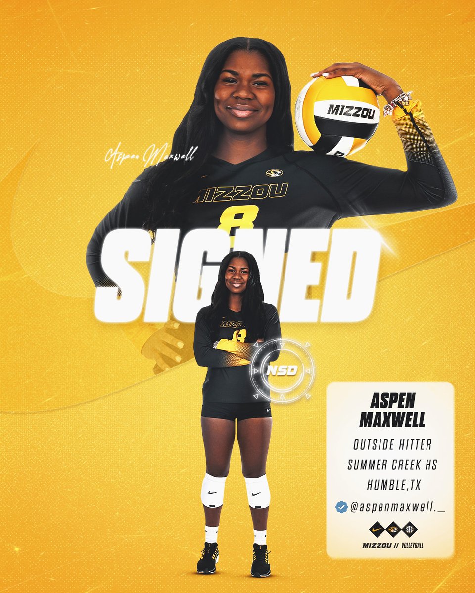 Our first signee!! ✍️

Welcome to the #Mizzou Family, Aspen Maxwell!!!

#MIZ🐯🏐